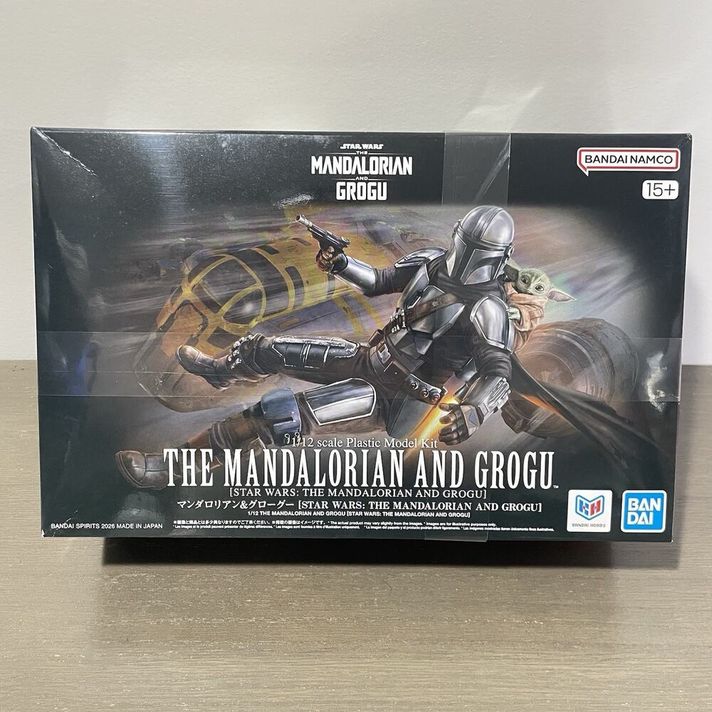 Star Wars The Mandalorian & Grogu 1:12 NEW Plastic Model Kit Bandai Namco 15+